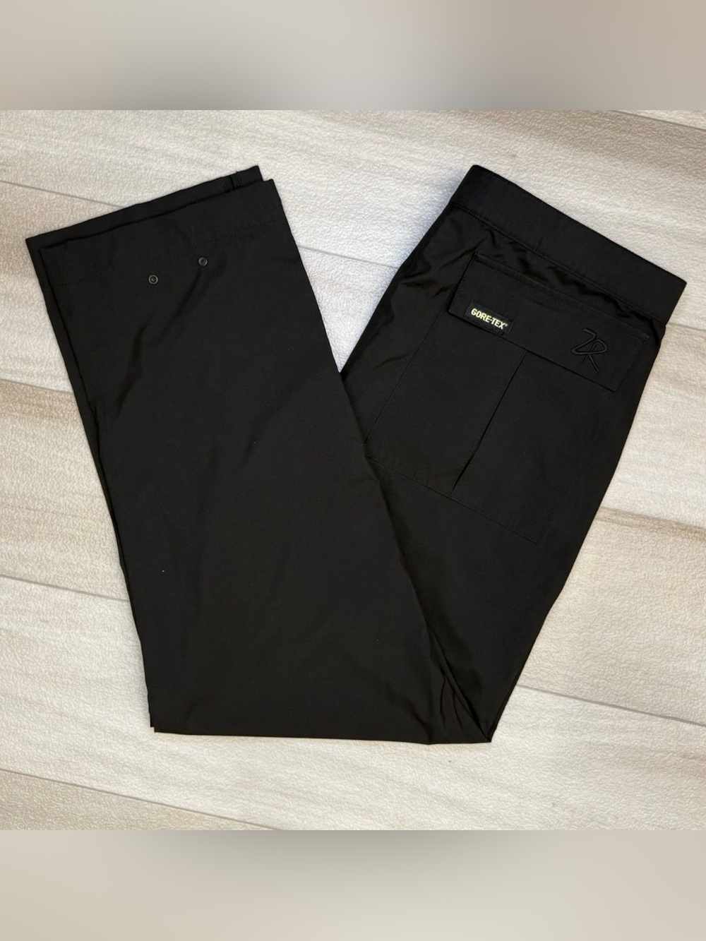 Zero Restriction Waterproof Golf Pants Womens Sz L Black Gore Tex Ankle Zip $278
